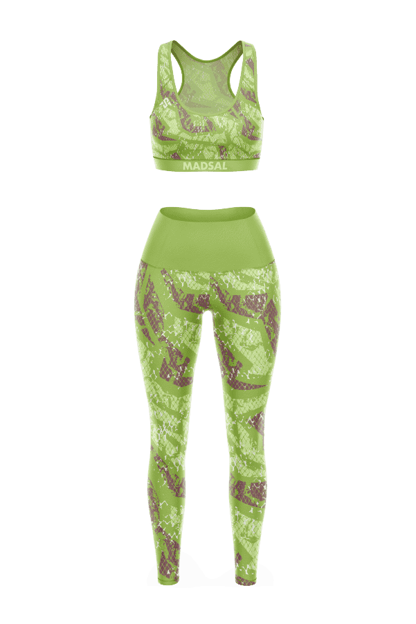Matching gym leggings and sports bra set for women – seamless, high-waist fit for yoga and activewear suppliers